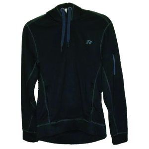 Russell Activewear Hoodie Mens Rich Black Boys Pullover Lined Small 34-36 S-CH